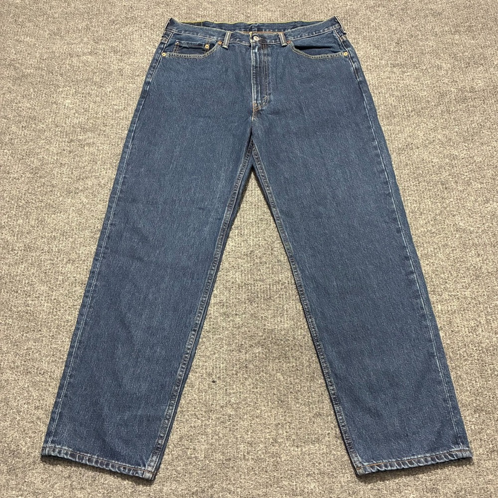 Levi's 550 Mens Straight Jeans 38x32 Blue Denim‎ Relaxed Fit Cotton High Rise